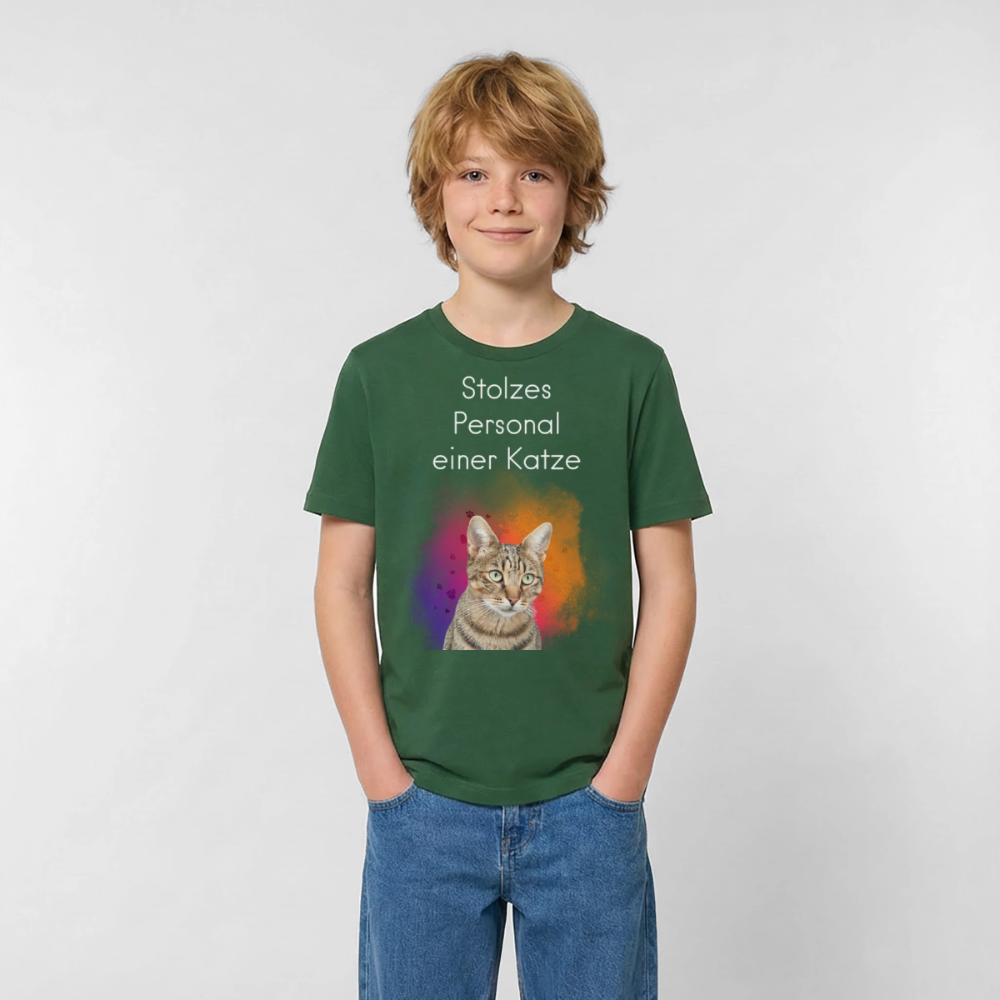 Pedro's T-Shirt Stolzes Personal einer Katze White Edition - LiNBW.