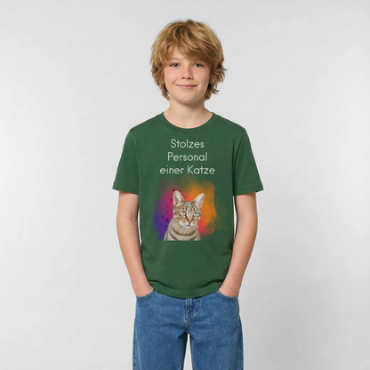 Pedro's T-Shirt Stolzes Personal einer Katze White Edition - LiNBW.