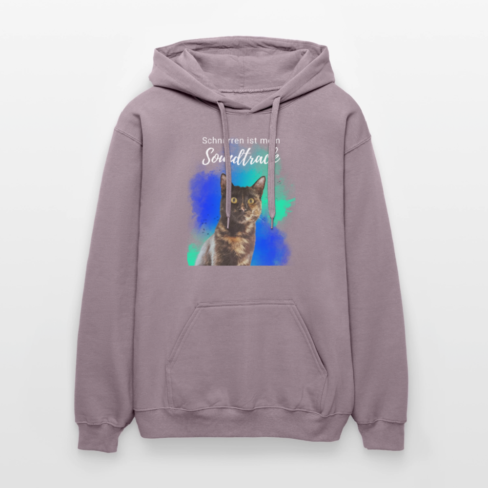 Nala's Hoodie Schnurren ist mein Soundtrack White Edition - Lilagrau 