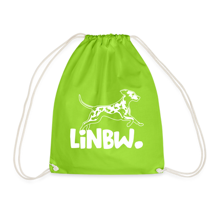 LiNBW. Turnbeutel White Edition - Neongrün