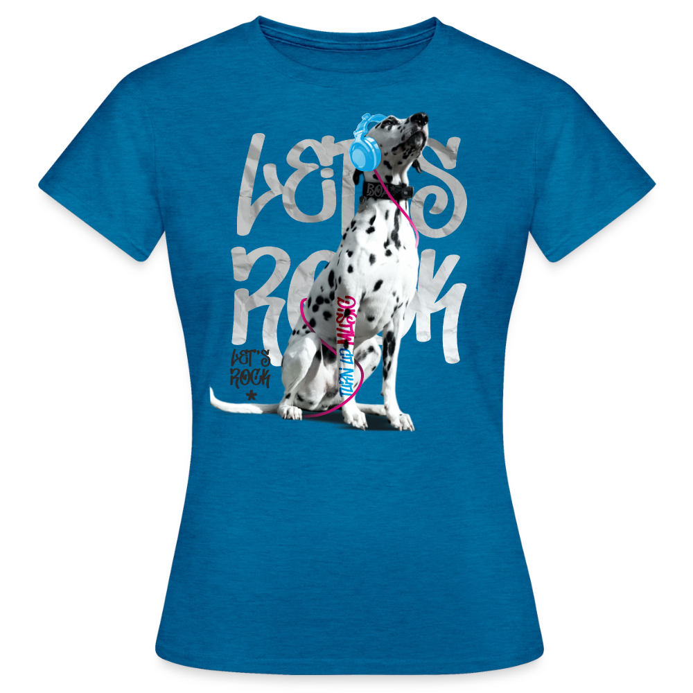Boa's T-Shirt Let's Rock - Antikblaues Saphir meliert