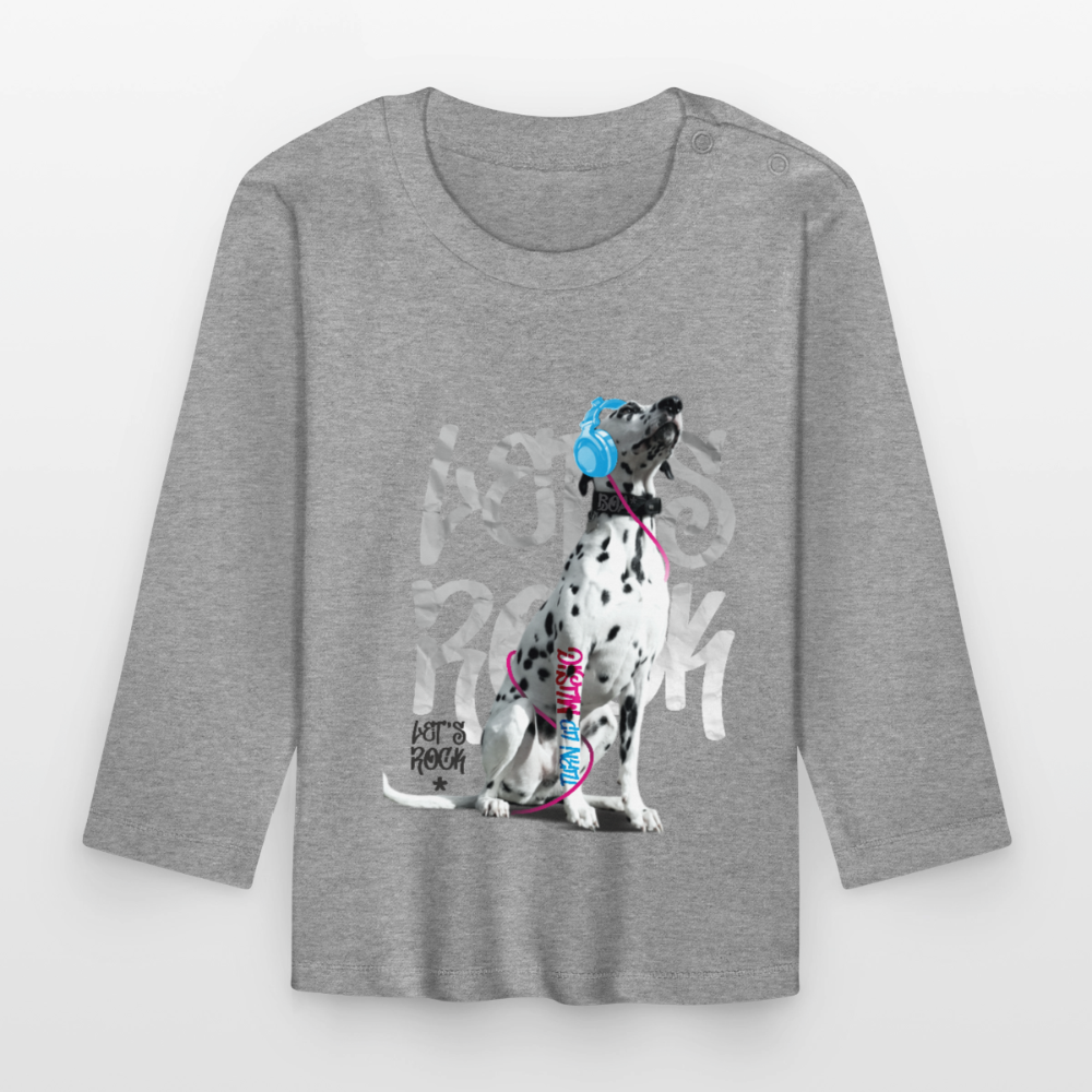 Boa´s Langarmshirt Let´s Rock - Grau meliert