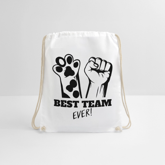 Best Team Ever Turnbeutel Black Edition - Weiß