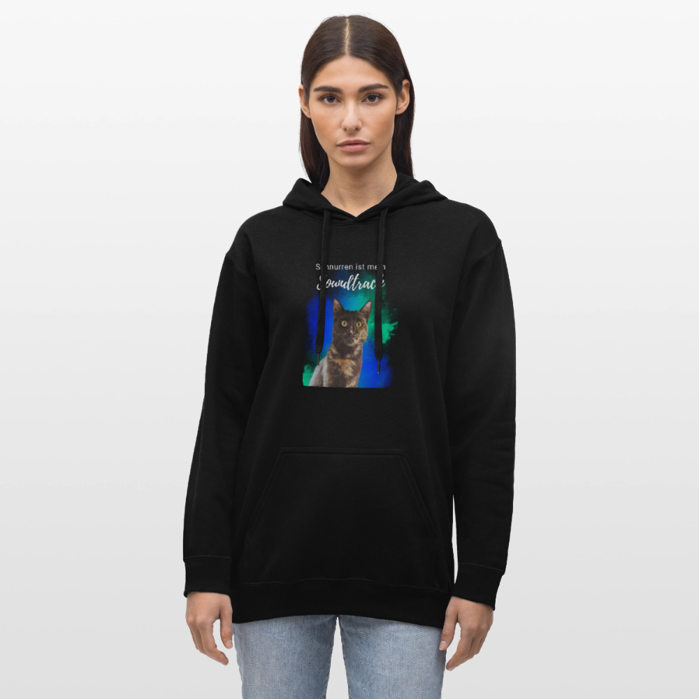 Nala's Hoodie Schnurren ist mein Soundtrack White Edition - Schwarz