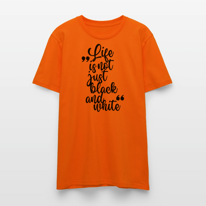Life is not just black and white Unisex T-Shirt Premium Black Edition - Tieforange