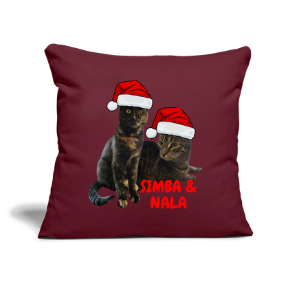 Simba´s und Nala´s Kissen Weihnachtsedition - Burgunderrot