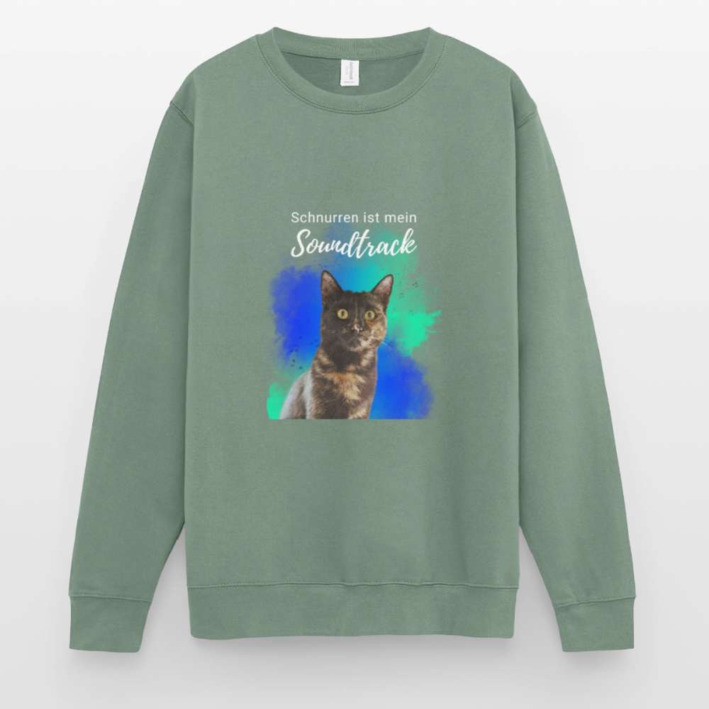 Nala's Classic Pullover Schnurren ist mein Soundtrack White Edition - Graugrün