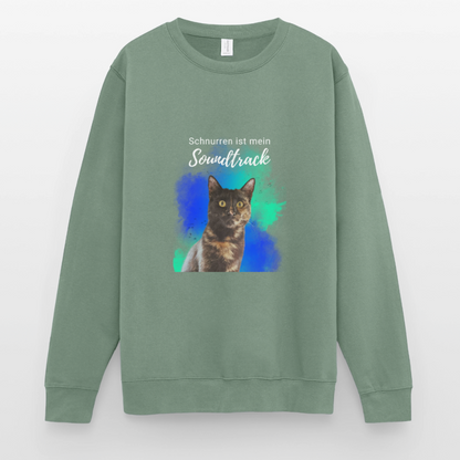 Nala's Classic Pullover Schnurren ist mein Soundtrack White Edition - Graugrün