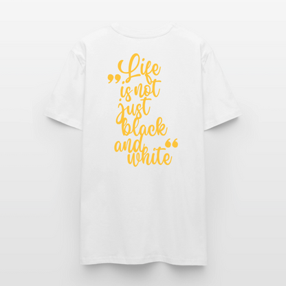 LiNBW. Unisex T-Shirt Premium Crew Yellow Edition Life is not just black and white - LiNBW.