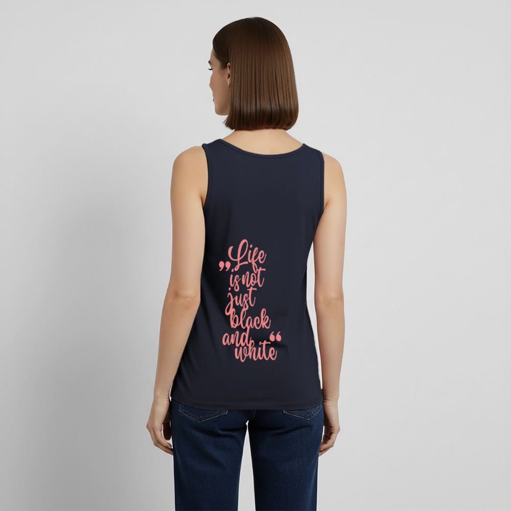 LiNBW. Tank Top Premium Pink Edition Life is not just black and white - Navy