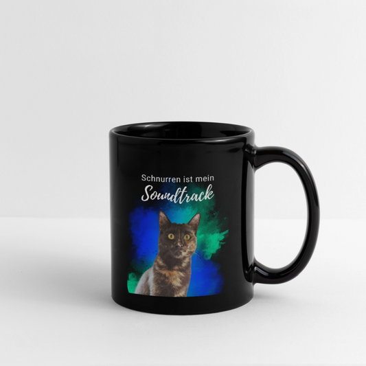 Nala´s Keramiktasse Schnurren ist mein Soundtrack Black Edition - Schwarz