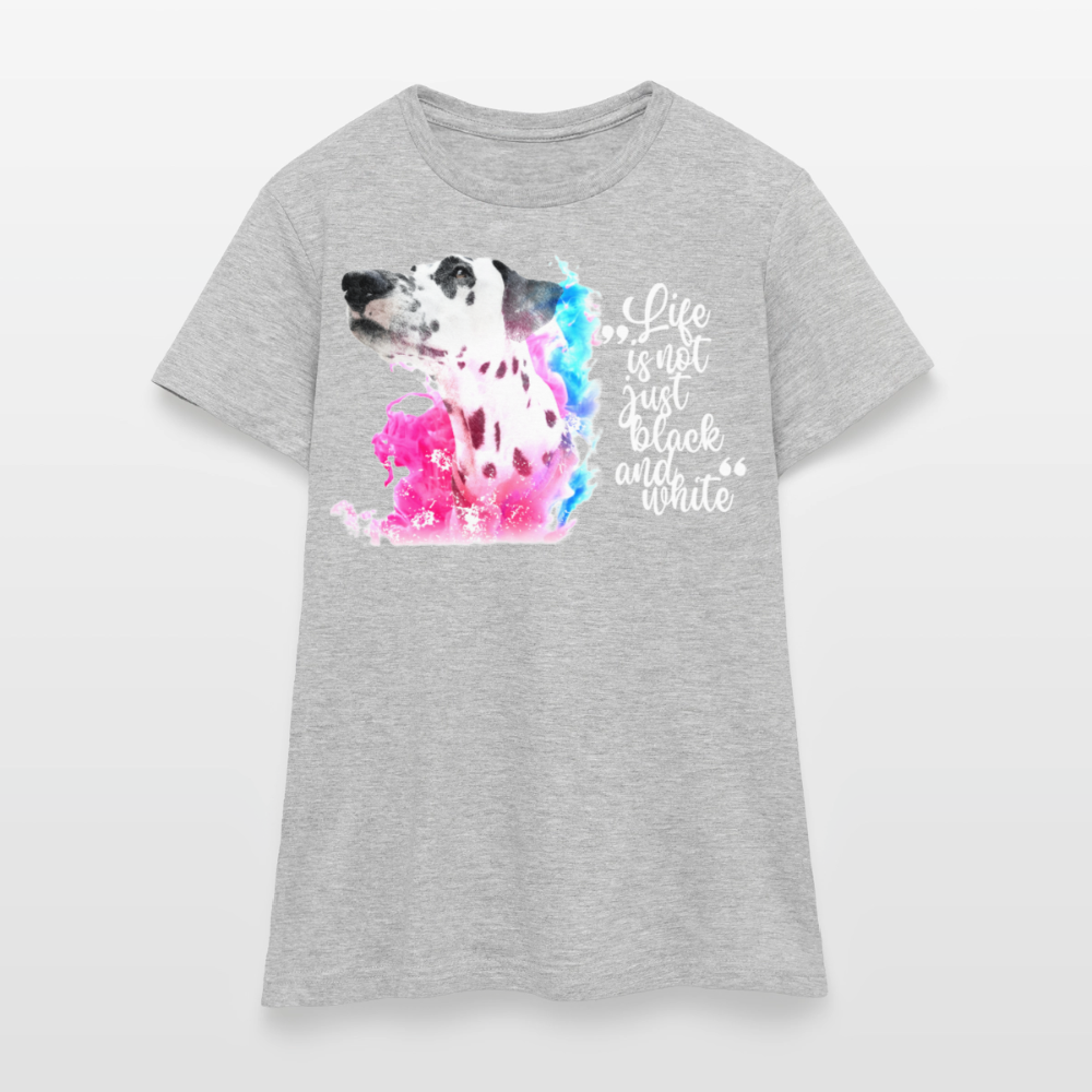 Boa's T-Shirt Splash White Edition Life is not just black and white - Grau meliert