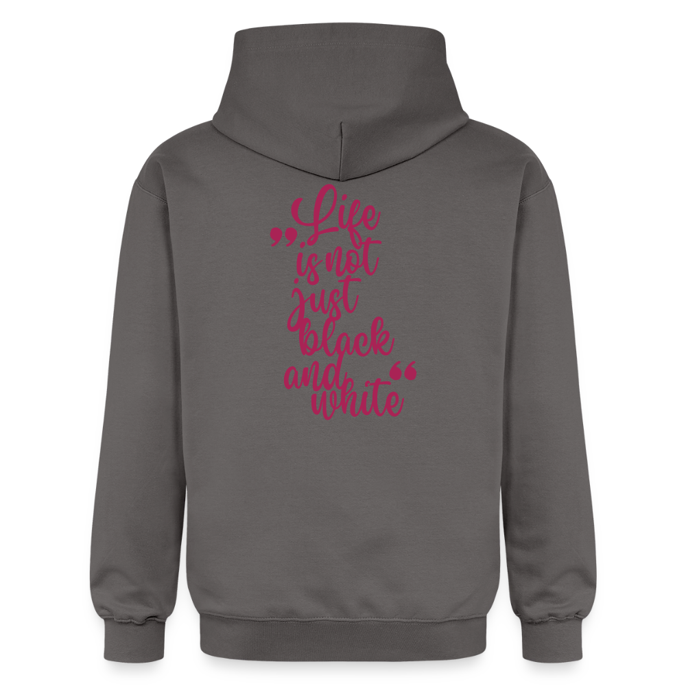 LiNBW. Crew Hoodie Pink Edition Life is not just black and white - Dunkelgrau