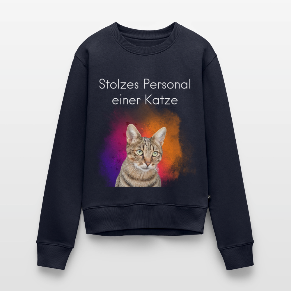 Pedro's Pullover Stolzes Personal einer Katze White Edition - Navy