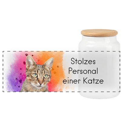 Pedro´s Keksdose Stolzes Personal einer Katze - Weiß