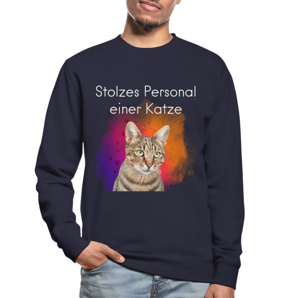 Pedro's Classic Pullover Stolzes Personal einer Katze White Edition - LiNBW.