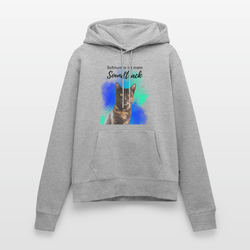 Nala's Hoodie Schnurren ist mein Soundtrack Black Edition - Grau meliert