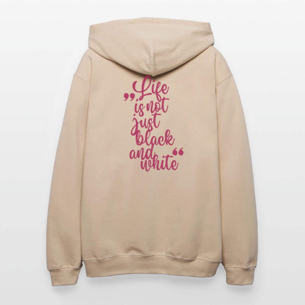 LiNBW. Crew Hoodie Pink Edition Life is not just black and white - Sand