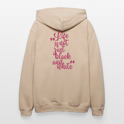 LiNBW. Crew Hoodie Pink Edition Life is not just black and white - Sand