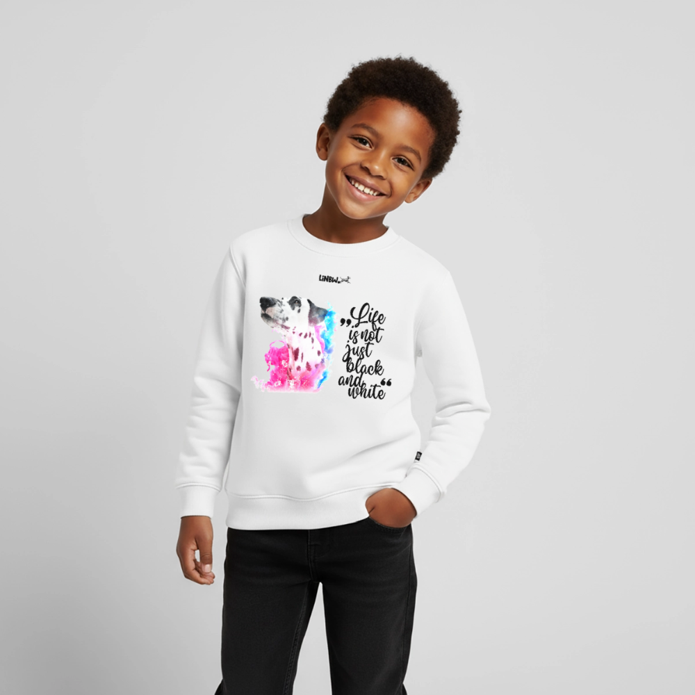 Boa's Pullover Splash Life is not just black and white Edition Black - Weiß