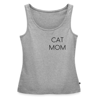 Pedro´s Tank Top Premium Stolzes Personal einer Katze CAT MOM Black Edition - Grau meliert