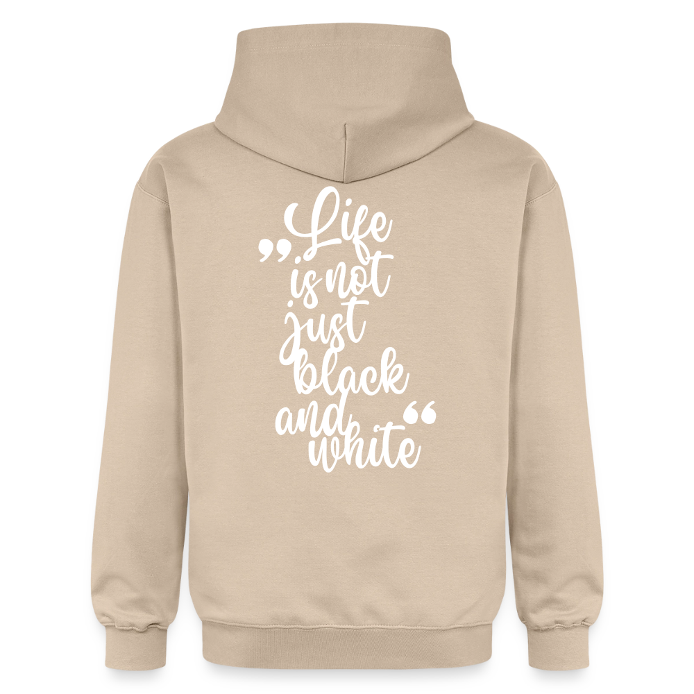 LiNBW. Crew Hoodie White Edition Life is not just black and white - Sand