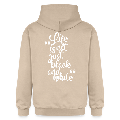 LiNBW. Crew Hoodie White Edition Life is not just black and white - Sand