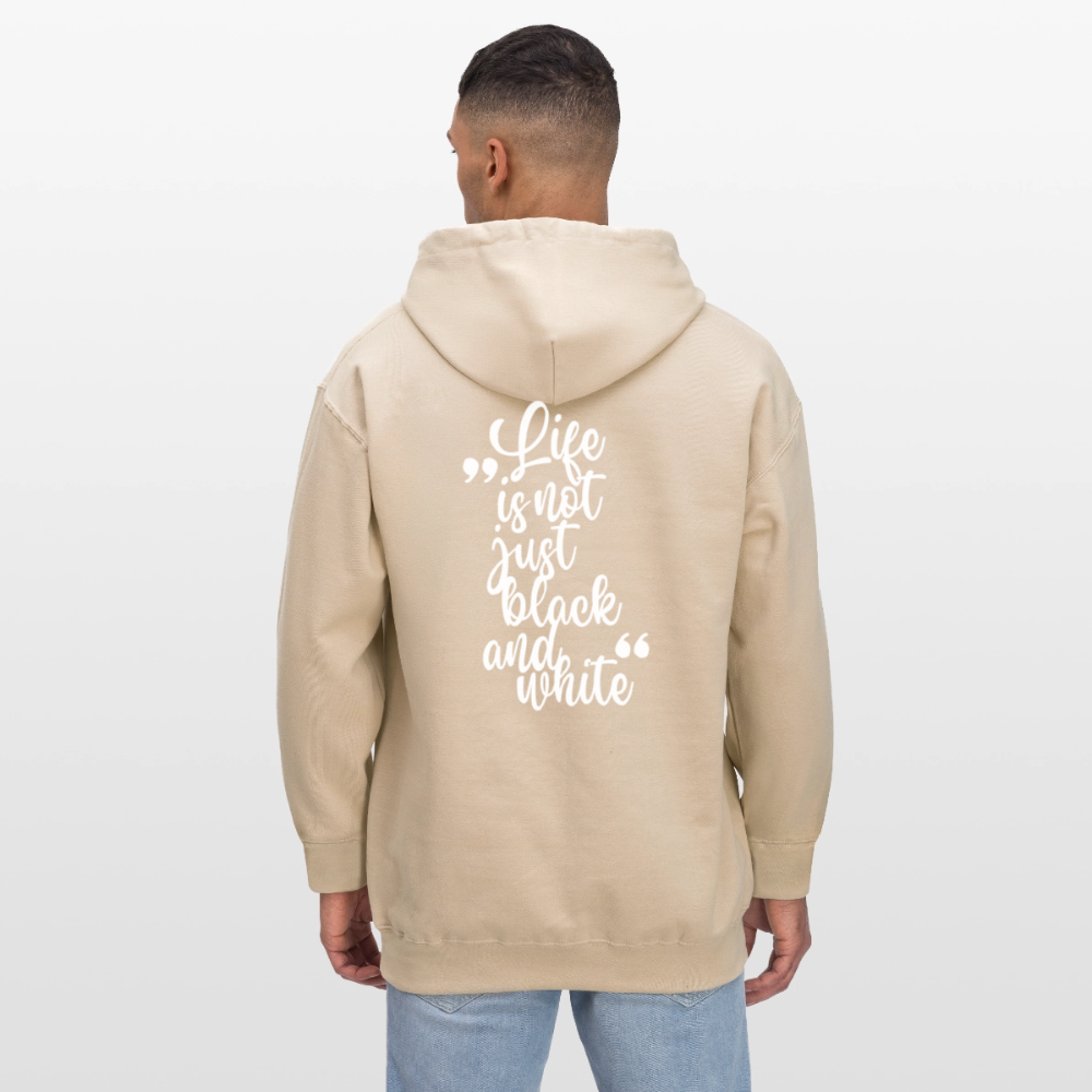 LiNBW. Crew Hoodie White Edition Life is not just black and white - Sand