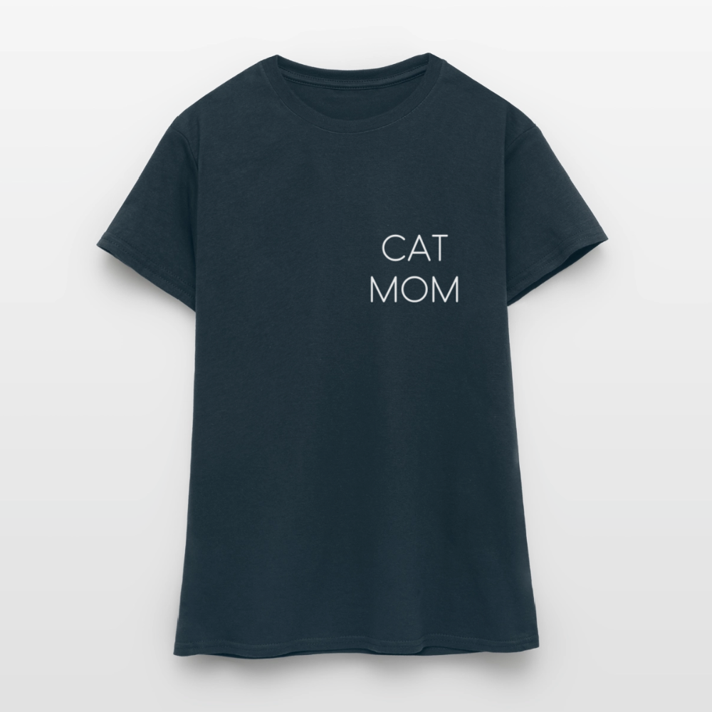 Pedro's T-Shirt CAT MOM Stolzes Personal einer Katze White Edition - Navy