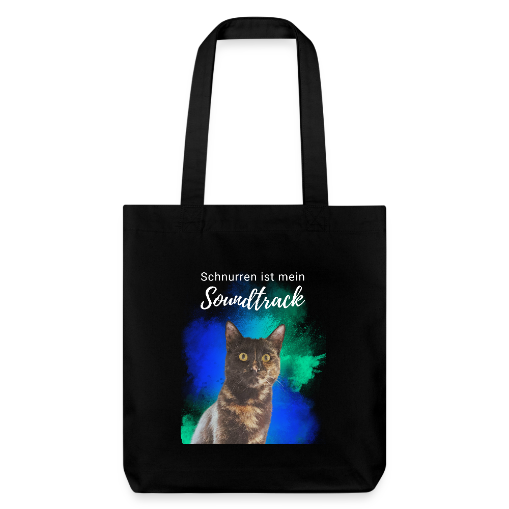 Nala´s Stoffbeutel Schnurren ist mein Soundtrack White Edition - Schwarz
