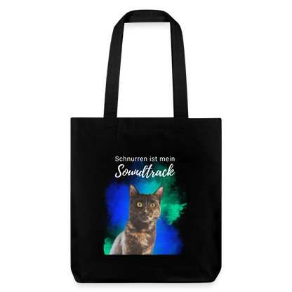 Nala´s Stoffbeutel Schnurren ist mein Soundtrack White Edition - Schwarz