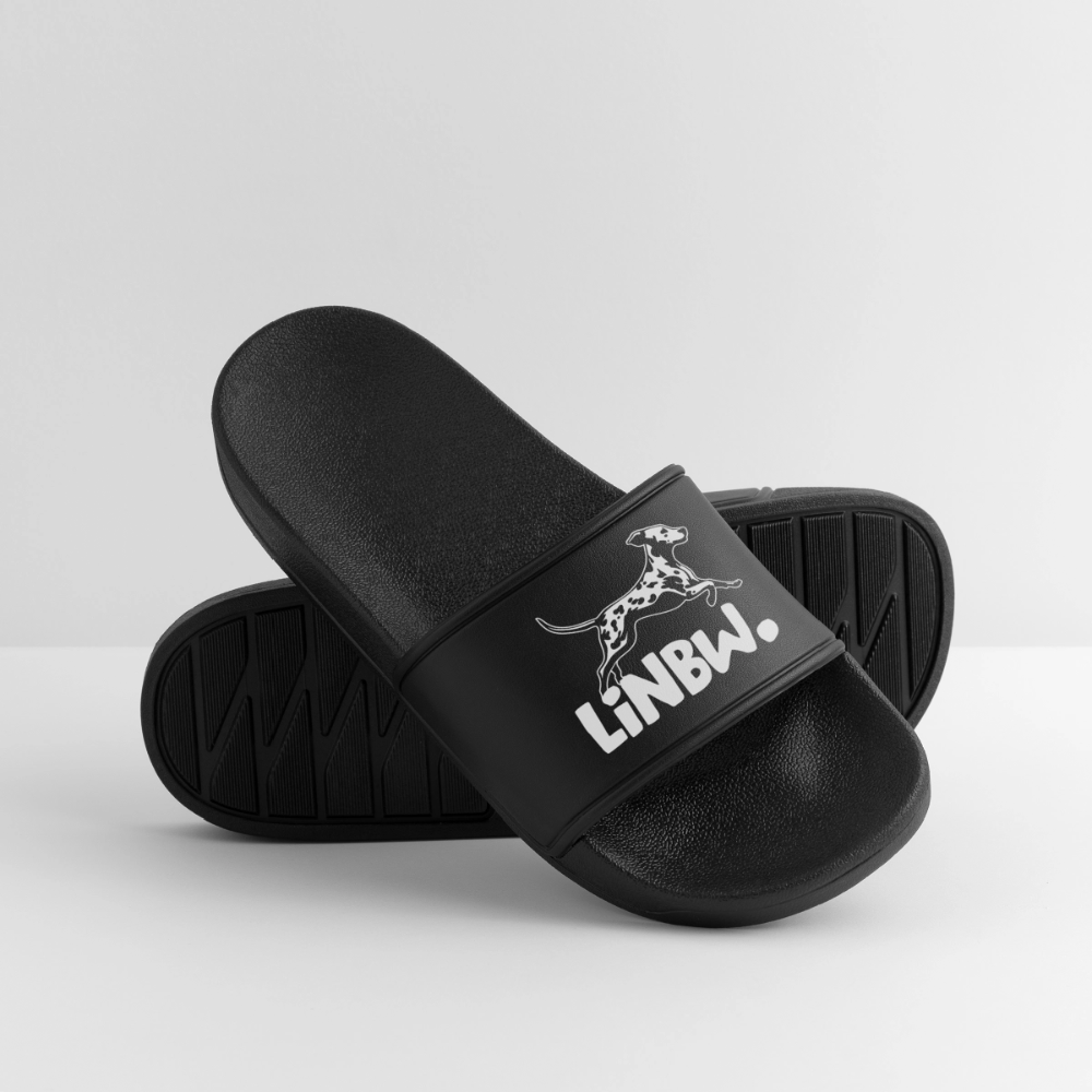 LiNBW. Badelatschen für Männer White Edition - Schwarz