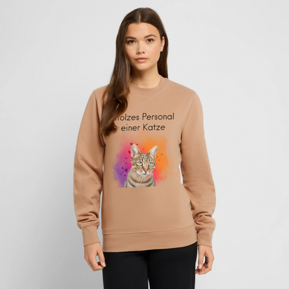 Pedro's Classic Pullover Stolzes Personal einer Katze Black Edition - Mocca