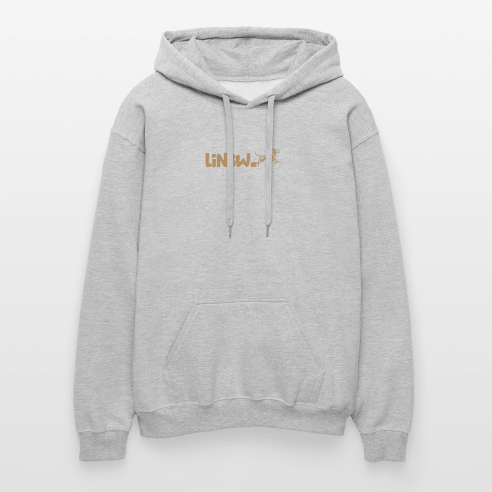 LiNBW. Crew Hoodie Brown Edition Life is not just black and white - Hellgrau meliert