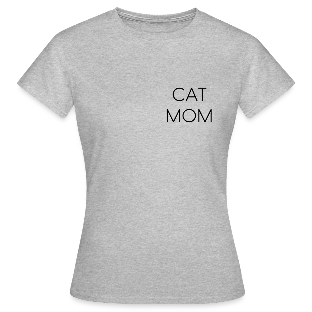 Pedro's T-Shirt CAT MOM Stolzes Personal einer Katze Black Edition - Grau meliert