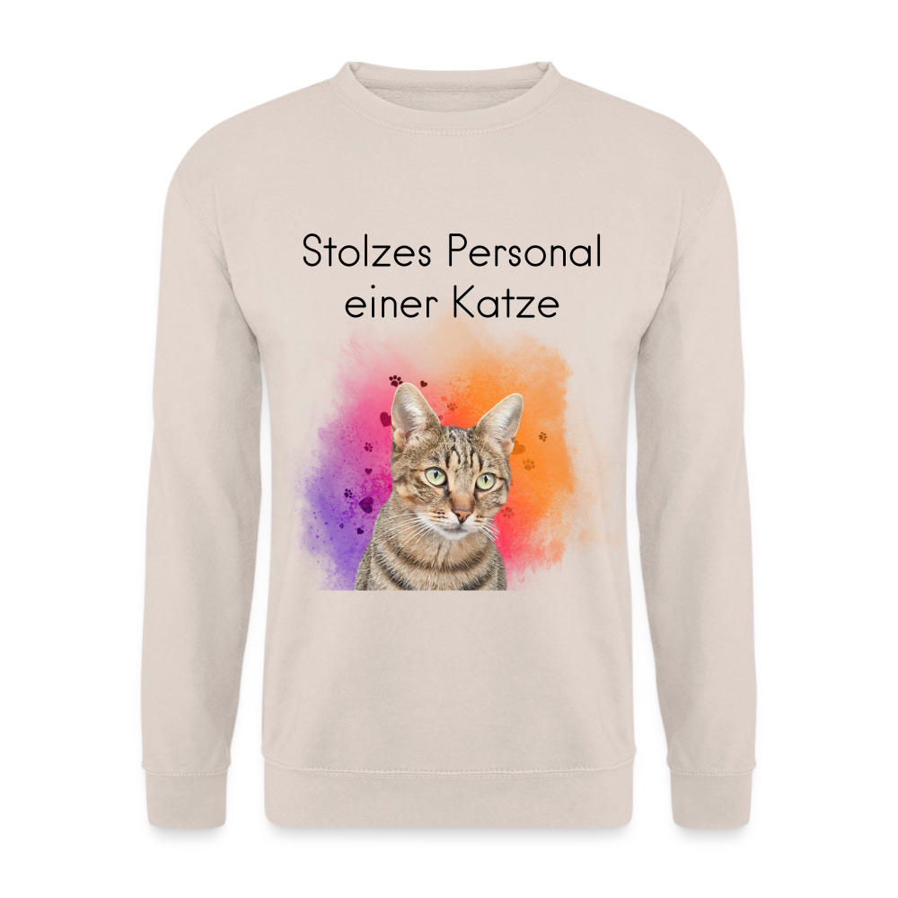 Pedro's Classic Pullover Stolzes Personal einer Katze Black Edition - Sand
