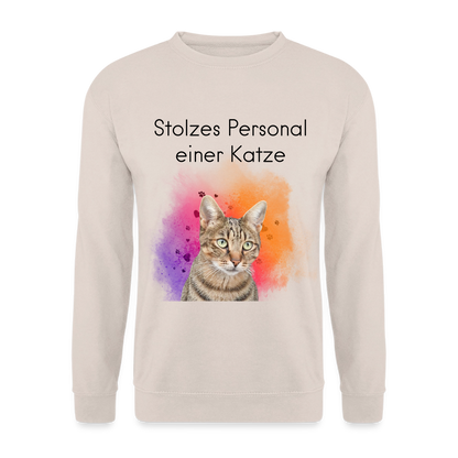 Pedro's Classic Pullover Stolzes Personal einer Katze Black Edition - Sand
