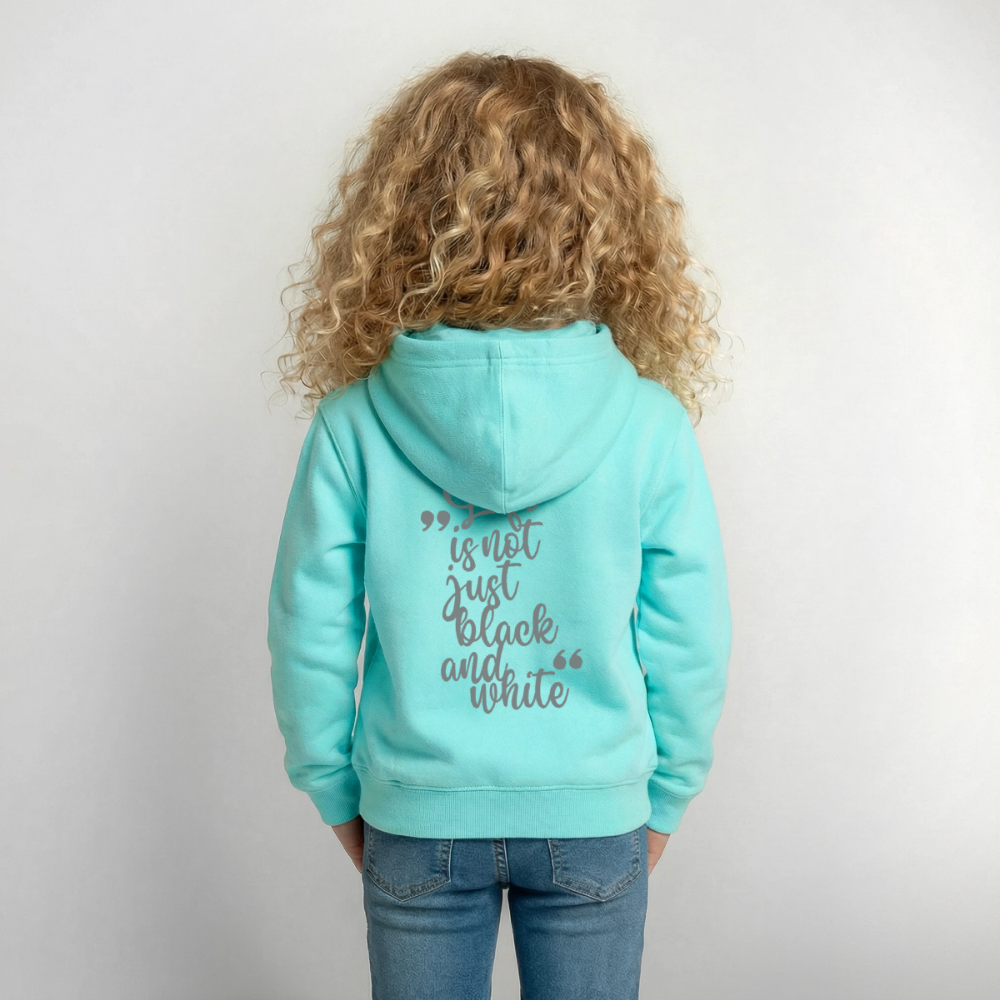 LiNBW. Crew Hoodie Life is not just black and white Edition Grey - LiNBW.