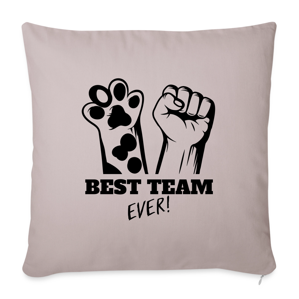 Best Team Ever Kissen Black Edition - helles Taupe