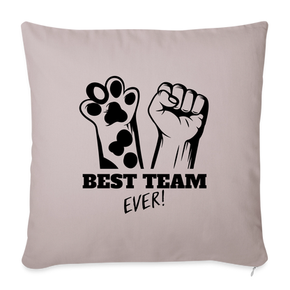 Best Team Ever Kissen Black Edition - helles Taupe