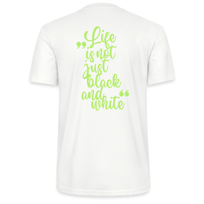 LiNBW. Unisex T-Shirt Premium Crew Green Edition Life is not just black and white - LiNBW.
