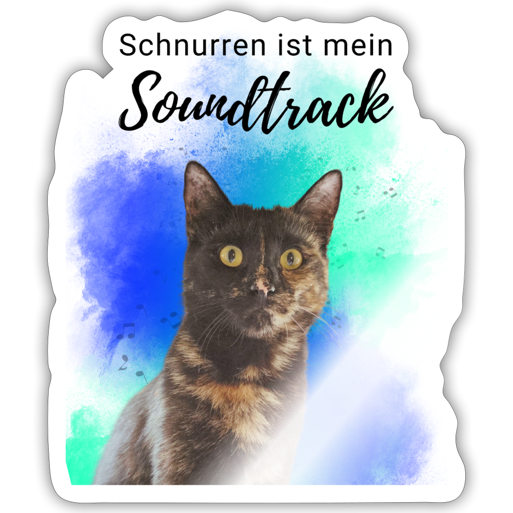 Nala´s Sticker Schnurren ist mein Soundtrack Black Edition - LiNBW.
