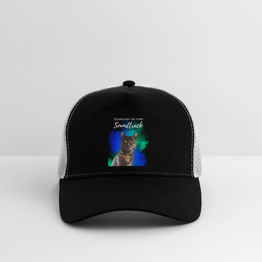 Nala´s Trucker Cap Schnurren ist mein Soundtrack White Edition - Schwarz/Steingrau