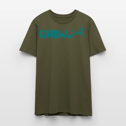 LiNBW. Unisex T-Shirt Premium Crew Blue Edition Life is not just black and white - LiNBW.