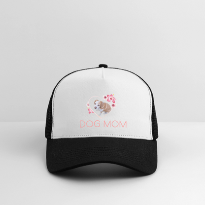 Luna´s Trucker Cap DOG MOM - Weiß/Schwarz