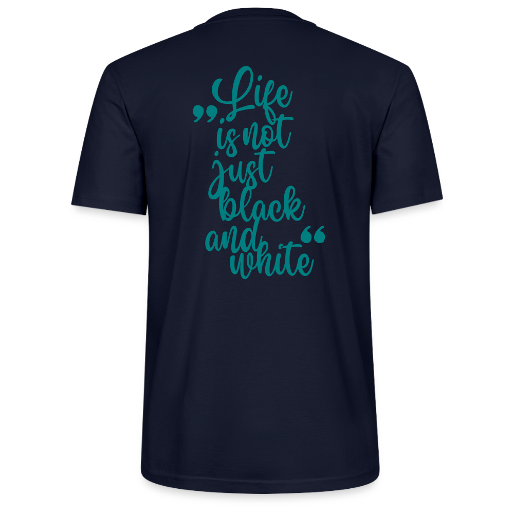 LiNBW. Unisex T-Shirt Premium Crew Blue Edition Life is not just black and white - LiNBW.