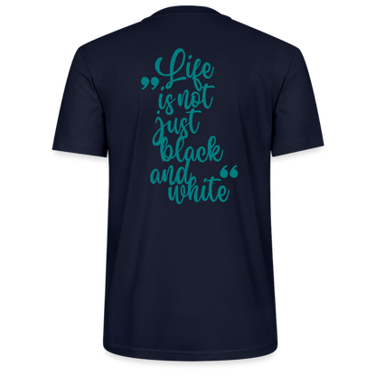 LiNBW. Unisex T-Shirt Premium Crew Blue Edition Life is not just black and white - LiNBW.