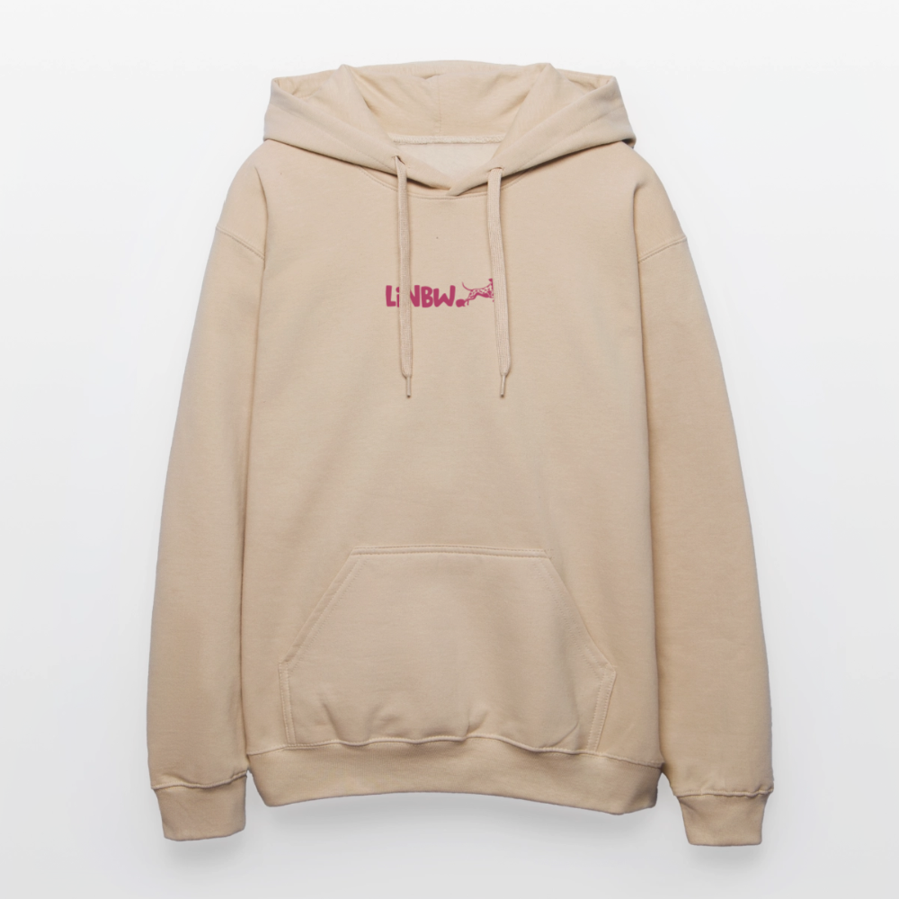 LiNBW. Crew Hoodie Pink Edition Life is not just black and white - Sand