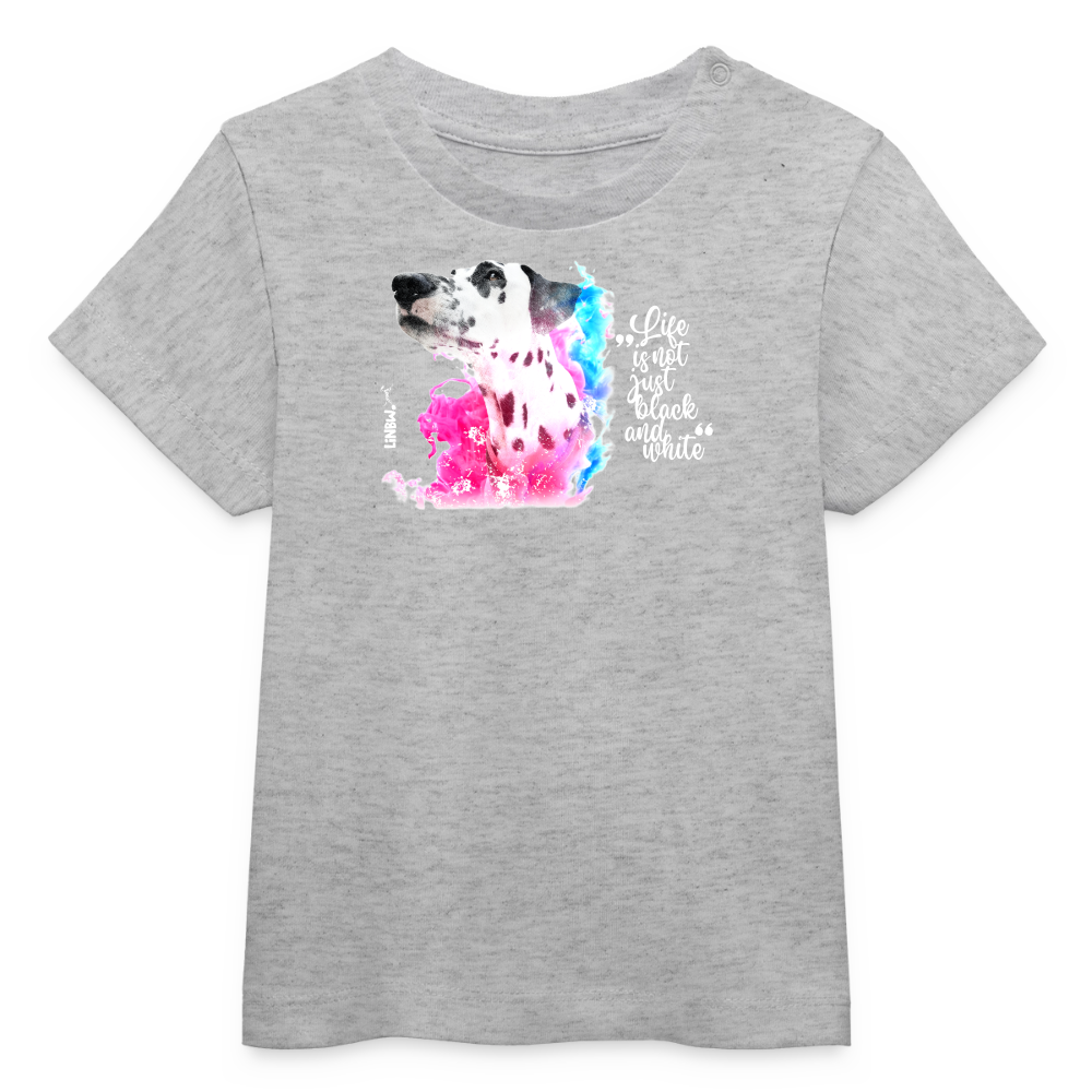 Boa's T-Shirt Splash Life is not just black and white Edition White - Grau meliert