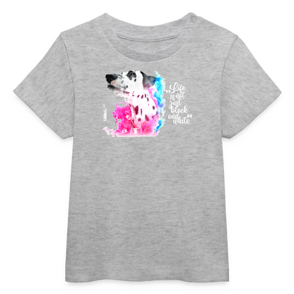 Boa's T-Shirt Splash Life is not just black and white Edition White - Grau meliert